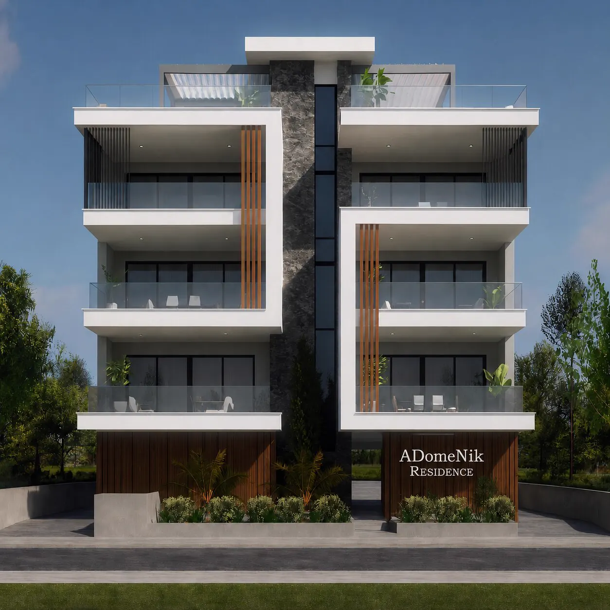Exterior front view of A. DomeNik Residence, Zakaki, Limassol